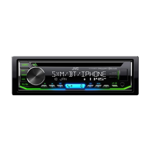 JVC® - Single DIN CD/AM/FM/MP3/WMA/AAC/FLAC Receiver with Built-In Bluetooth, SiriusXM Ready and Support