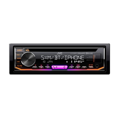 JVC® - Single DIN CD/AM/FM/MP3/WMA/AAC/FLAC Receiver with Built-In Bluetooth, SiriusXM Ready and Support
